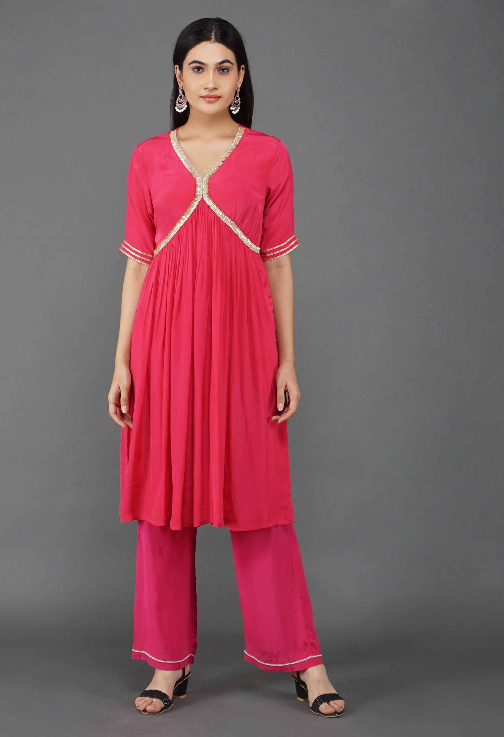 Aaliya Crepe Kurta Set | Crepe Kurta Set Online for Women